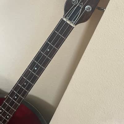 Vintage Ovation Typhoon Bass 1222-2 Fretted 1968/69 - Wine Red image 6