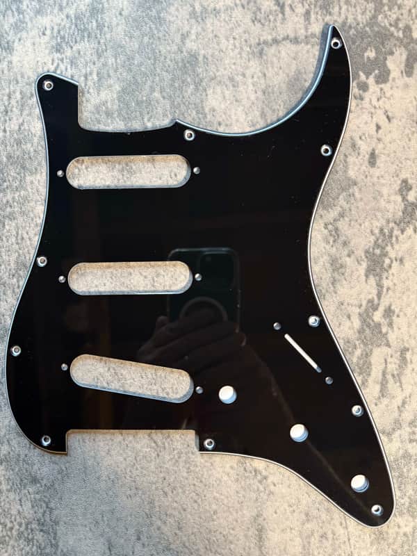 BMC Standard Stratocaster® Strat® Pickguard 3 Ply 11 Hole SSS Single Single Single Black [L24] image 1