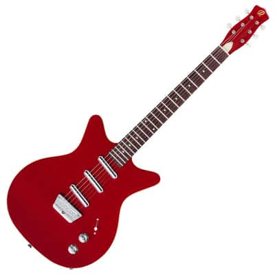 Danelectro TRIPLE DIVINE - RED Double Cutaway Shorthorn Shape Semi-Hollow Body C Shape Neck 6-String Electric Guitar image 1