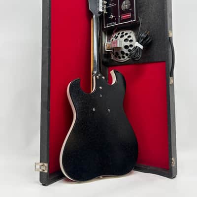 Silvertone Model 1448 With Case Amp! 1960's - Black Sparkle Bild 2