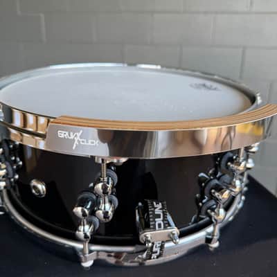~WOW!~ Johnny-Made Craviotto 5.5x13" Solid Maple Snare Drum in Piano Black Lacquer with Die-Cast Hoops & Chrome X-Percussion X-Click (Rm4) image 4