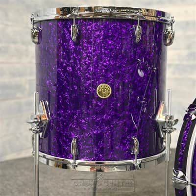 Gretsch Broadkaster 3pc Drum Set 22/12/16 Purple Marine Pearl image 3