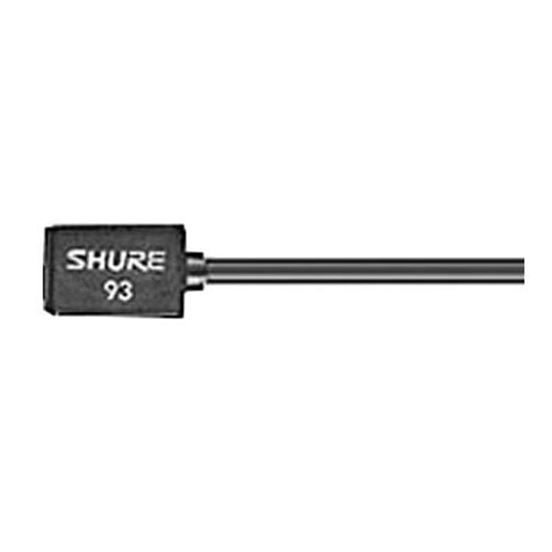 Shure WL93 Omnidirectional Subminiature Lavalier Condenser Microphone with TA4F for Shure Bodypack Transmitters, 4' Cable, Black image 1