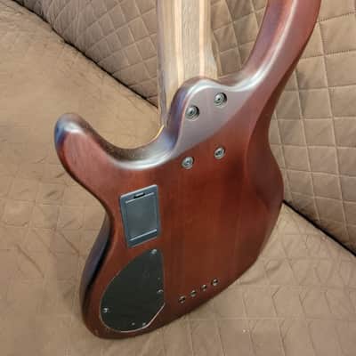 Cort B4ELEMENTOPN Mahogany Body Ash Top 5pcs Walnut & Panga Panga 4-String Electric Bass Guitar w/Hard Case image 10