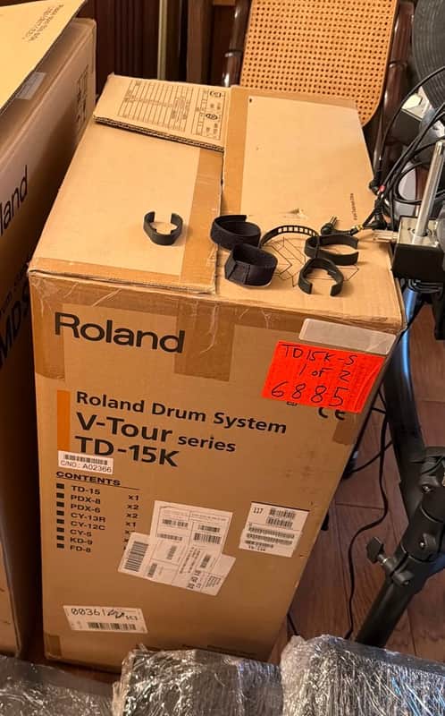 Roland TD-15K V-Drum Kit with Mesh Pads 2010s - Black image 1