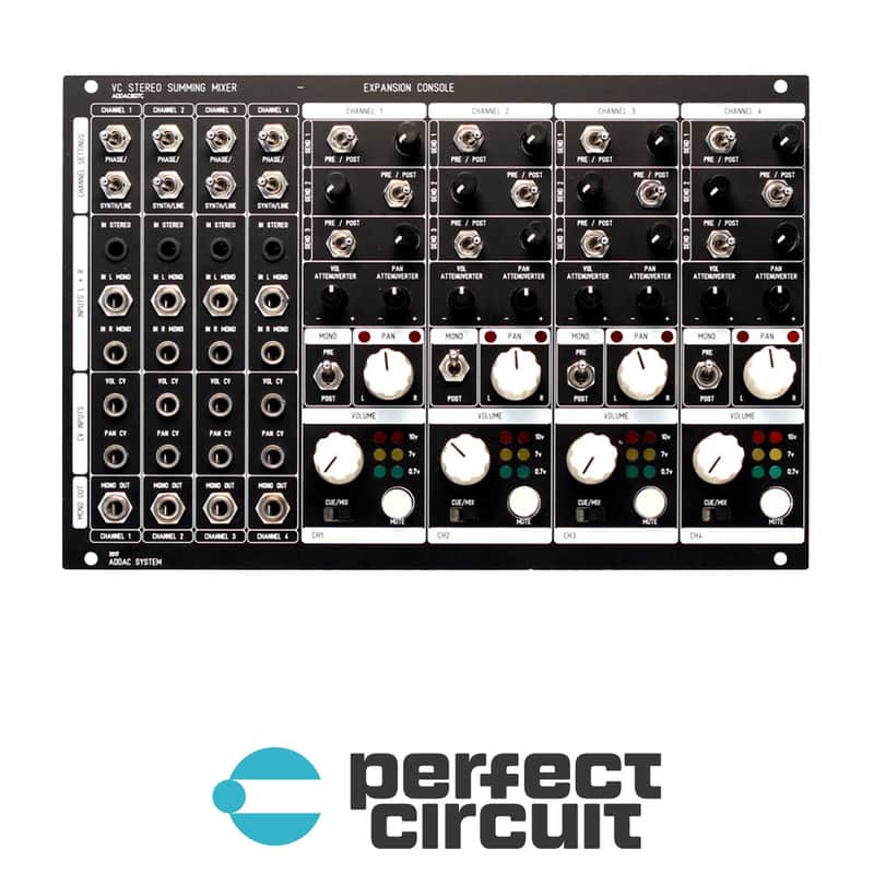 ADDAC System ADDAC807C VC Stereo Mixer Expansion (Black) image 1