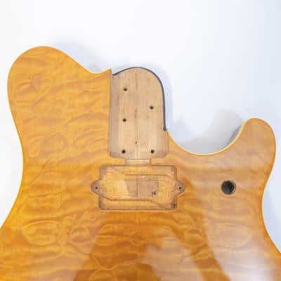 Ernie Ball Music Man Axis - Blank Guitar Neck + Body - Quilted Amber image 3
