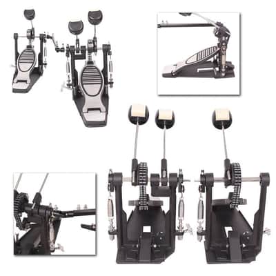 Double Kick Drum Pedal Bass Drum Foot Percussion Double Chain Drive image 1