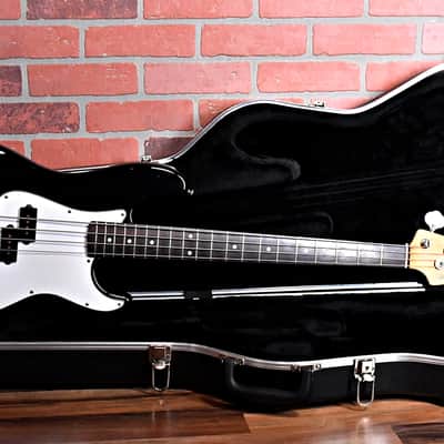 Fender Vintage 1984 Squire P-Bass 32" Medium Scale Made in Japan - Gloss Ebony with Molded Fender Hardshell Case image 2