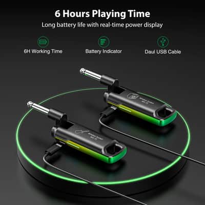 LEKATO UHF Wireless Guitar System Transmitter Receiver For Electric Bass Mixer Keyboard Violin image 7