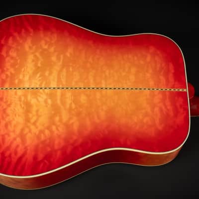 2014 Gibson Limited Edition Hummingbird Quilt - Heritage Cherry Sunburst | USA Bozeman Custom Dreadnought Acoustic Guitar L.R. Baggs Pickup | OHSC image 11