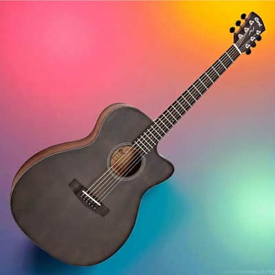 Cort Core Series CORE-OC OPLB Orchestra Cutaway Acoustic-Electric Guitar w/ Case – Solid Spruce Top, Open Pore image 2