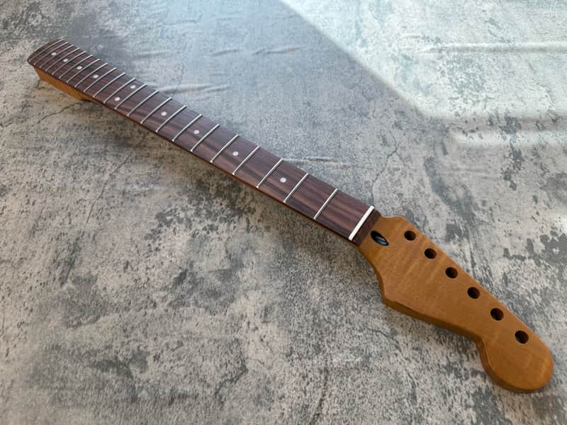 BMC Guitar 3AAA FLAME MAPLE Neck Strat® Stratocaster® 22 Fret Roasted With Rosewood Fingerboard Nitro Lacquer 9.5 Radius  STFRM3A #1 image 1