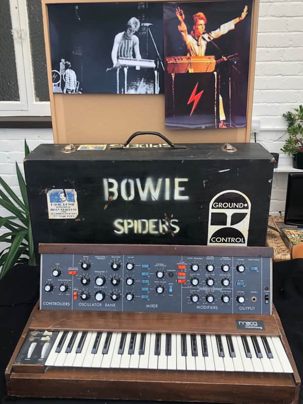 Moog Mini Moog actual David Bowie Ziggy one with original case and provenance 1970s - dark wood image 1