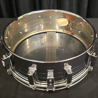 Pearl Stewart Copeland Chrome over brass model B4214 10 lug snare drum 1970s - Chrome image 13