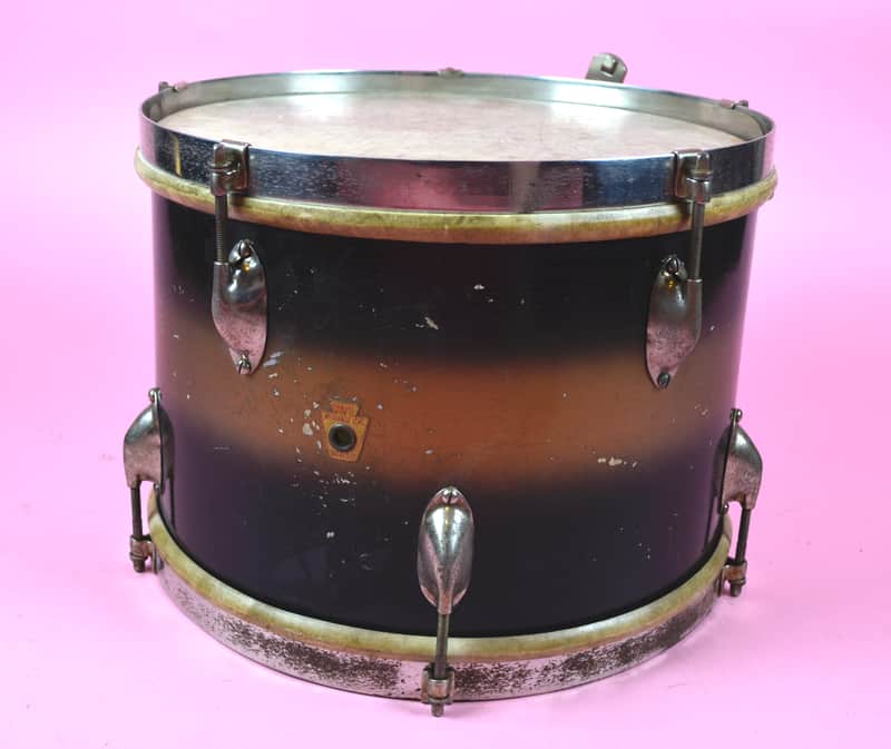 WFL 13" Zephyr Tom Drum with Bass Drum Clip on Mounting Bracket Calfskin Heads image 1