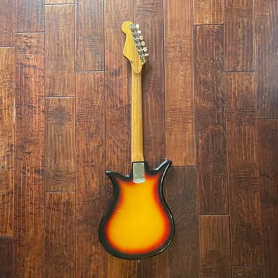 1960’s Teisco/Kay ET-210 Tulip - Bigsby Style Tremolo & Chimey Sounding Pickups - Mahogany Neck With Rosewood Board image 6