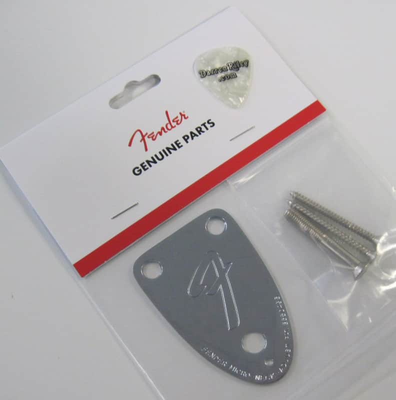 Fender Vintage 70s 3-Bolt F-Logo Neck Plate 0054525049 image 1