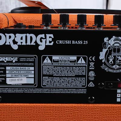 Orange CRUSH BASS 25 Electric Bass Guitar Amplifier 25 Watt 1 x 8 Combo Amp image 11
