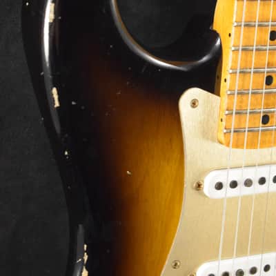 Fender Custom Shop '55 Stratocaster Relic Wide Fade 2-Color Sunburst Gold Hardware image 5
