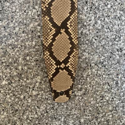 AF Designs Natural Reticulated Python Guitar Strap. Never used! image 2