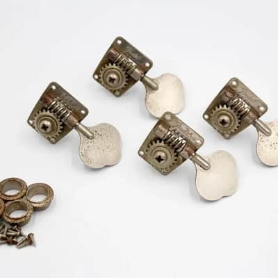 1978 Vintage Fender Musicmaster Bass Tuners ~Nickel~ USA 1960s-1970s image 3