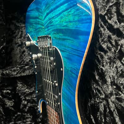 Suhr Standard Waterfall Burl Aqua Blue image 2