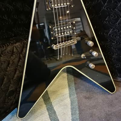 Schecter Black Jack Flying V ebony with Original Coffin Case image 2