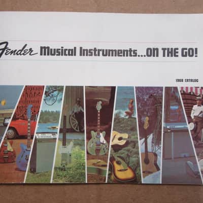 Fender Musical Instruments Mini Full Line Color Catalog RARE ! 1968 image 1