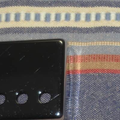 used (light medium relic'd) genuine Gibson PRPC-015 Chrome Bridge Humbucker Cover - BRIDGE pole spacing: 52mm -- 2 and 1/16 inch image 4
