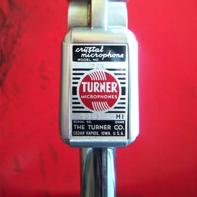 Vintage 1950's Turner 22X crystal microphone modified dynamic w period cable High Z harp mic image 5