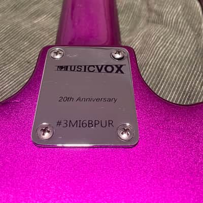 Musicvox Space Cadet MI6 Bass Guitar 2016 ish - Purple Glitter image 10