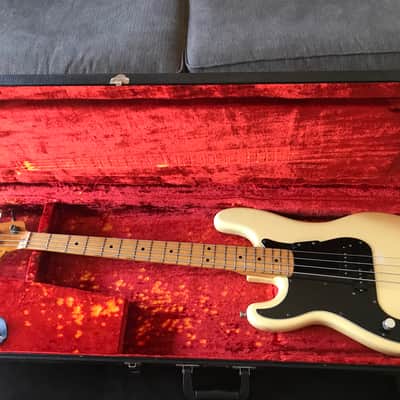 Fender Precision Bass Lefty 1975 Yellow/White image 1