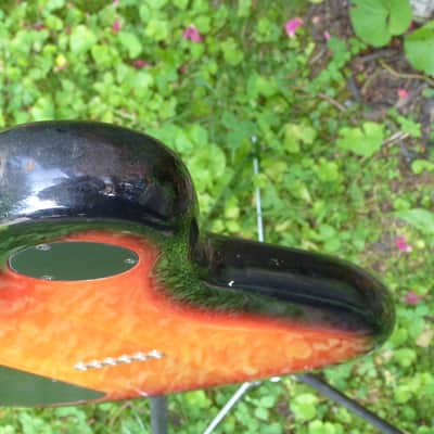 Carvin electric guitar neck thru sunburst image 9