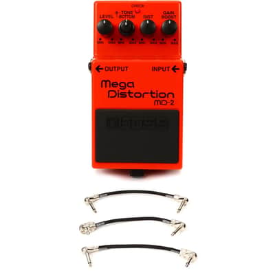 Boss MD-2 Mega Distortion Pedal with 3 Patch Cables image 1