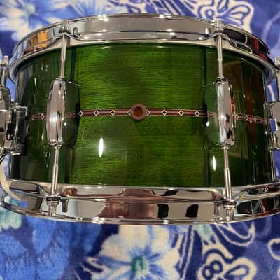 Tama SP1465 Simon Phillips Signature African Mahogany 14x6.5" Snare Drum 2024 - Present - Green image 5
