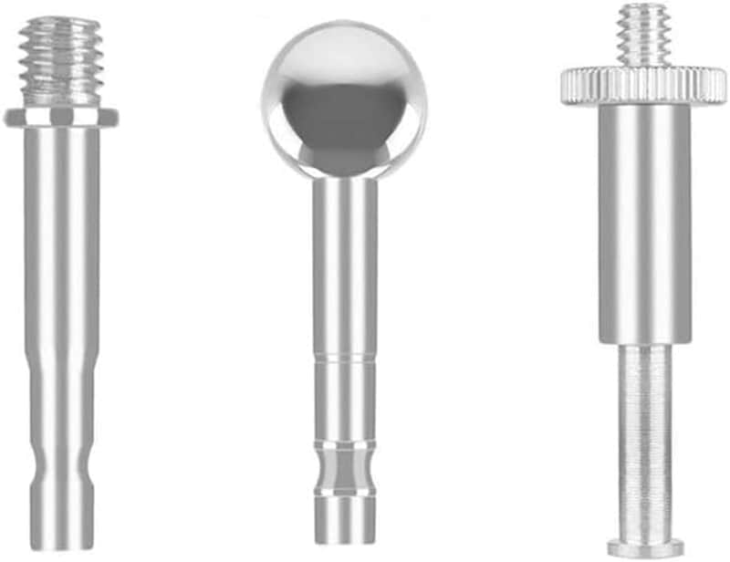 3 Pack Boom Arm to 17mm Ball 1/4 inch 3/8 Screw Bolt Mount Connector Adapter Joint Head Converter for Microphone Arm Stand Mic Arm Scissor Shock Mount Condenser Video Light Phone Holder Clip image 1