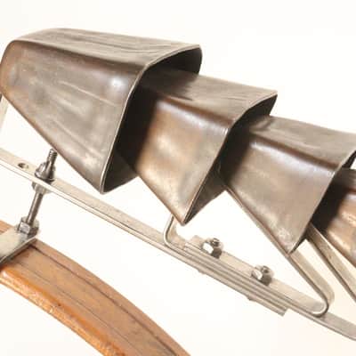 Rare 4 Pc. Tuned Cow Bell Set with Height-Adjustable Holder, Traps Era -1920s / INSPECTED & TESTED image 1