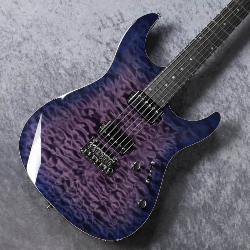 Mayones AQUILA Elite S6 - Dirty Purple Blue Burst Gross - image 1