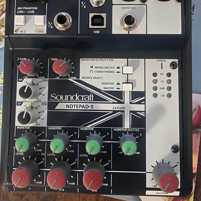 Soundcraft Notepad-5 5-Channel Analog Mixer 2010s - Blue image 1