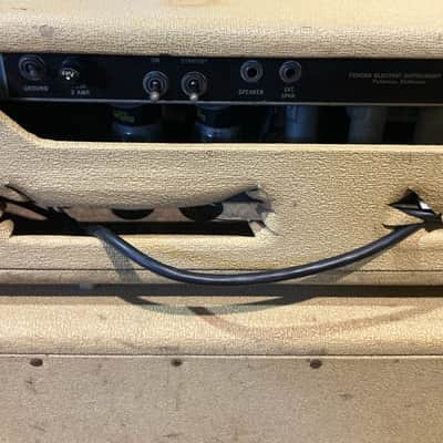 Fender 1963 Bandmaster band master Tube Amplifier Head with 1x15 115 Tone-Ring Speaker Cabinet - Local Pickup Only image 8