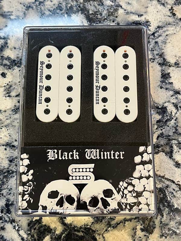 Seymour Duncan Blackened Black Winter Set **Trembucker Bridge** - White w/ Black image 1