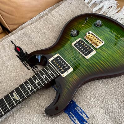 PRS Custom 22 10 Top Exclusive Color - Emerald Smokewrap Burst - TCI 85/15 Pickups image 2