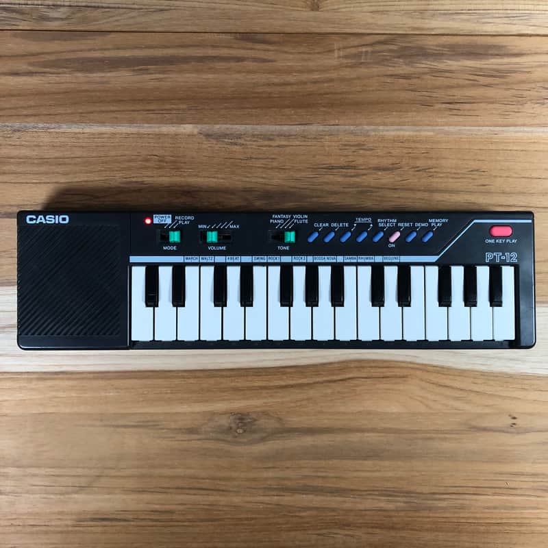 Casio PT-12 Vintage 1980's Mini Key Synthesizer - Black image 1