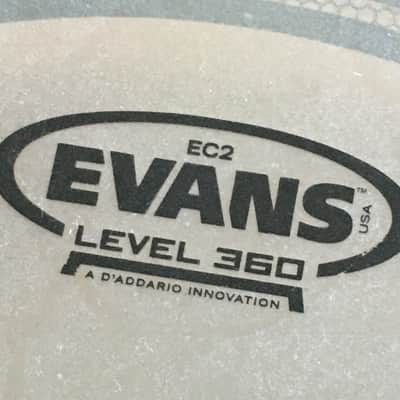 Evans USA EC2 LEVEL 360 Pinstripe Hazy Black Stripe Drum Head A D’addarrio Innovation image 2