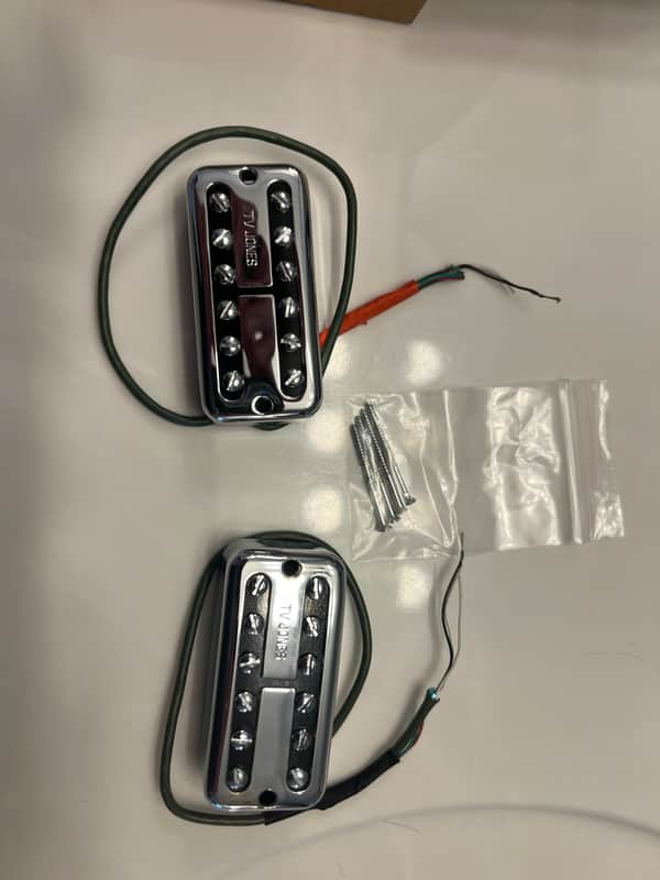 TV Jones Classic Bridge/Neck Set - Chrome image 1