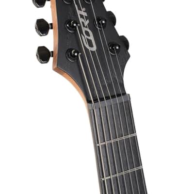 Cort KX707 KX Series 707 EverTune 7-String Electric Guitar. Open Pore Black image 6