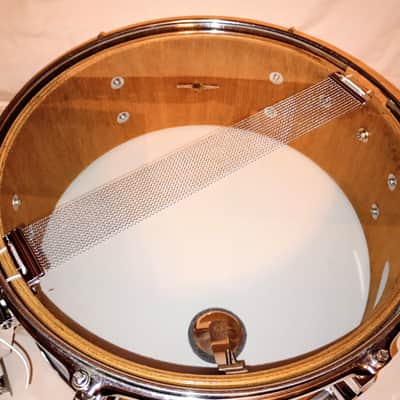 CB 700 VINTAGE MAHOGANY SNARE DRUM WRISTWATCH LUGS 80's - TANGERINE SATIN - FREE SHIP TO C-USA! image 8