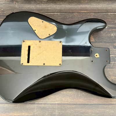 80s FERNANDES FST-85 HH Stratocaster Type Body Black Alder w/Plate Japan image 14