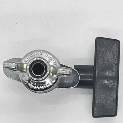 Ludwig Vintage 70s/80 #2503 Hi-Hat Clutch w/P-2840 Blk Plastic Logo T-Handler - LHHC-702 image 8
